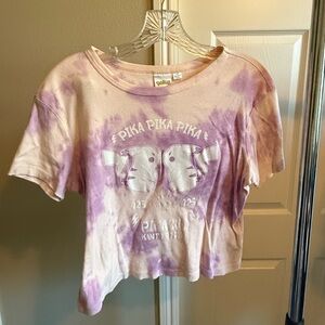 Pokemon Pika Pika tie-dye crop top